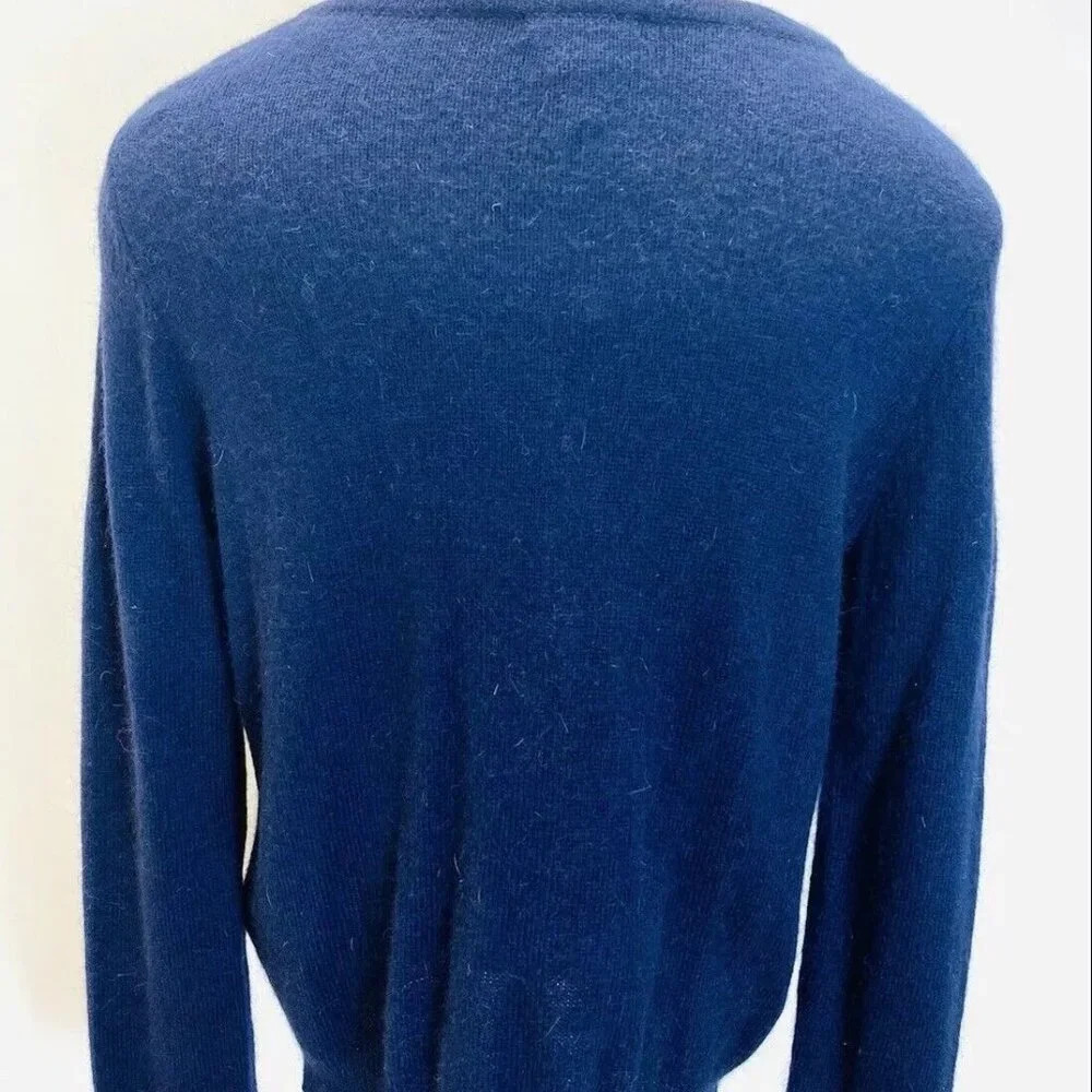 NWT H&M BASIC Women Long Sleeve Open Front Blue Cardigan Sweater Size Medium - Picture 9 of 12